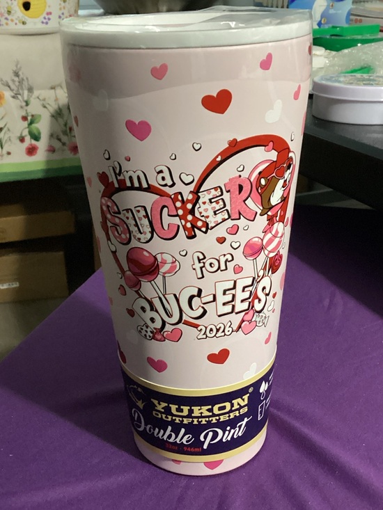 Buc-Ees Other - Yukon Outfitters Pink "I'm a Sucker for Buc-ee's" Double Pint Tumbler